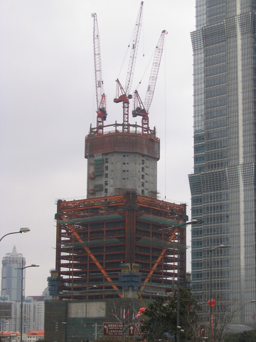 Shanghai World Trade Center építkezés